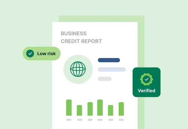 Business credit report illustration