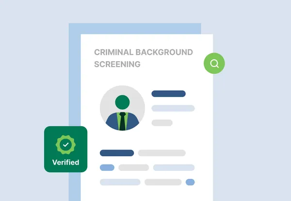Criminal background screening illustration