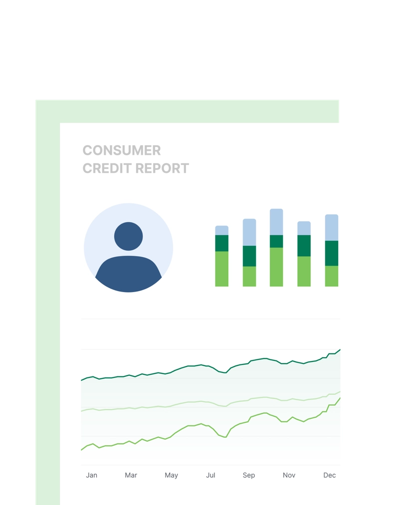 Consumer credit solutions illustration