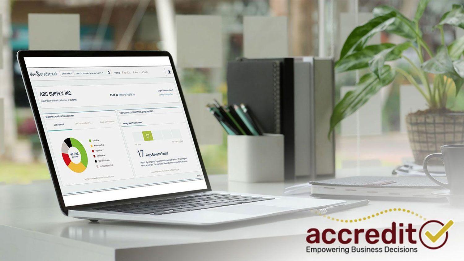 Laptop with graph displaying.