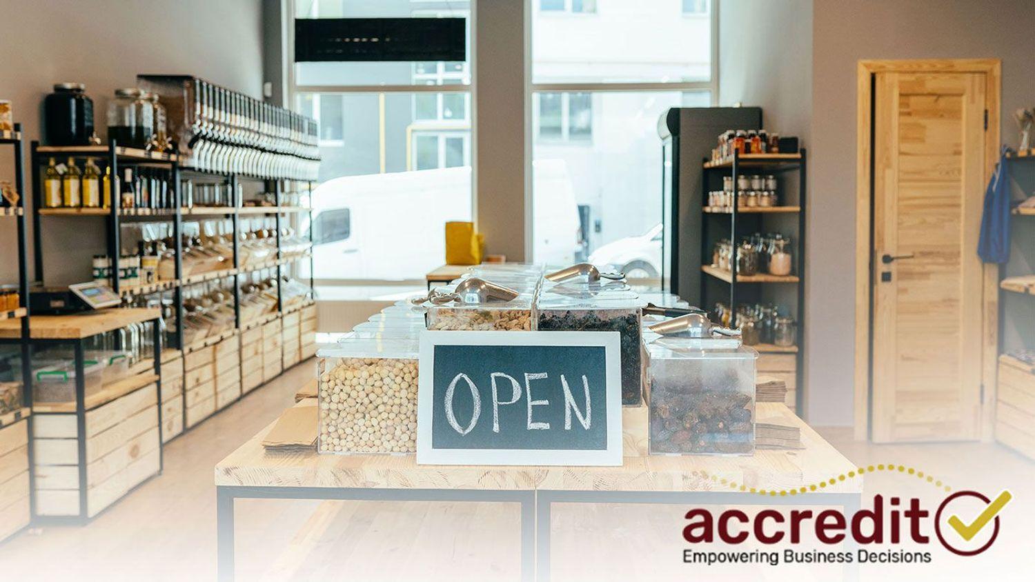 Store with open sign.