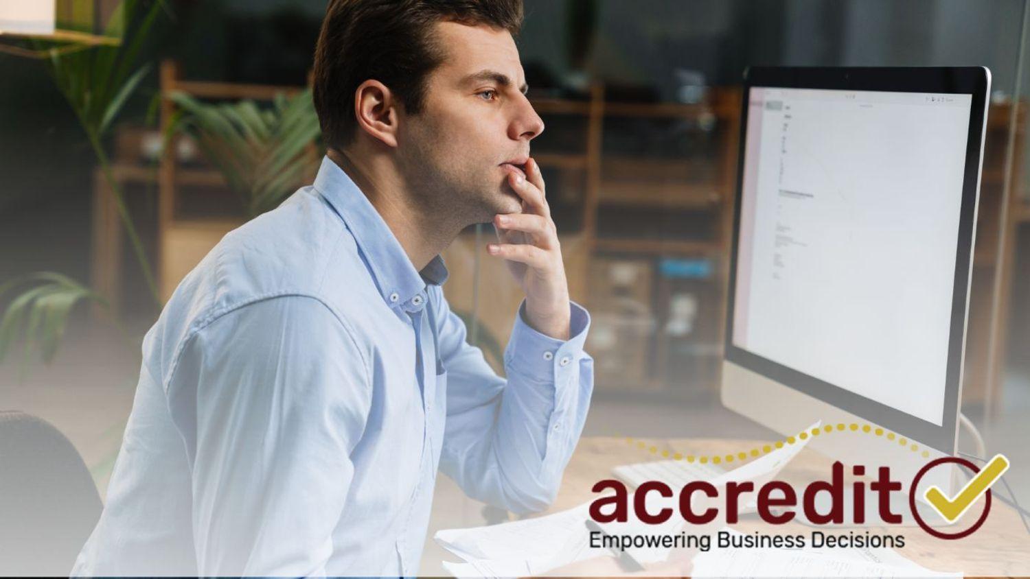 Man looking at computer screen.