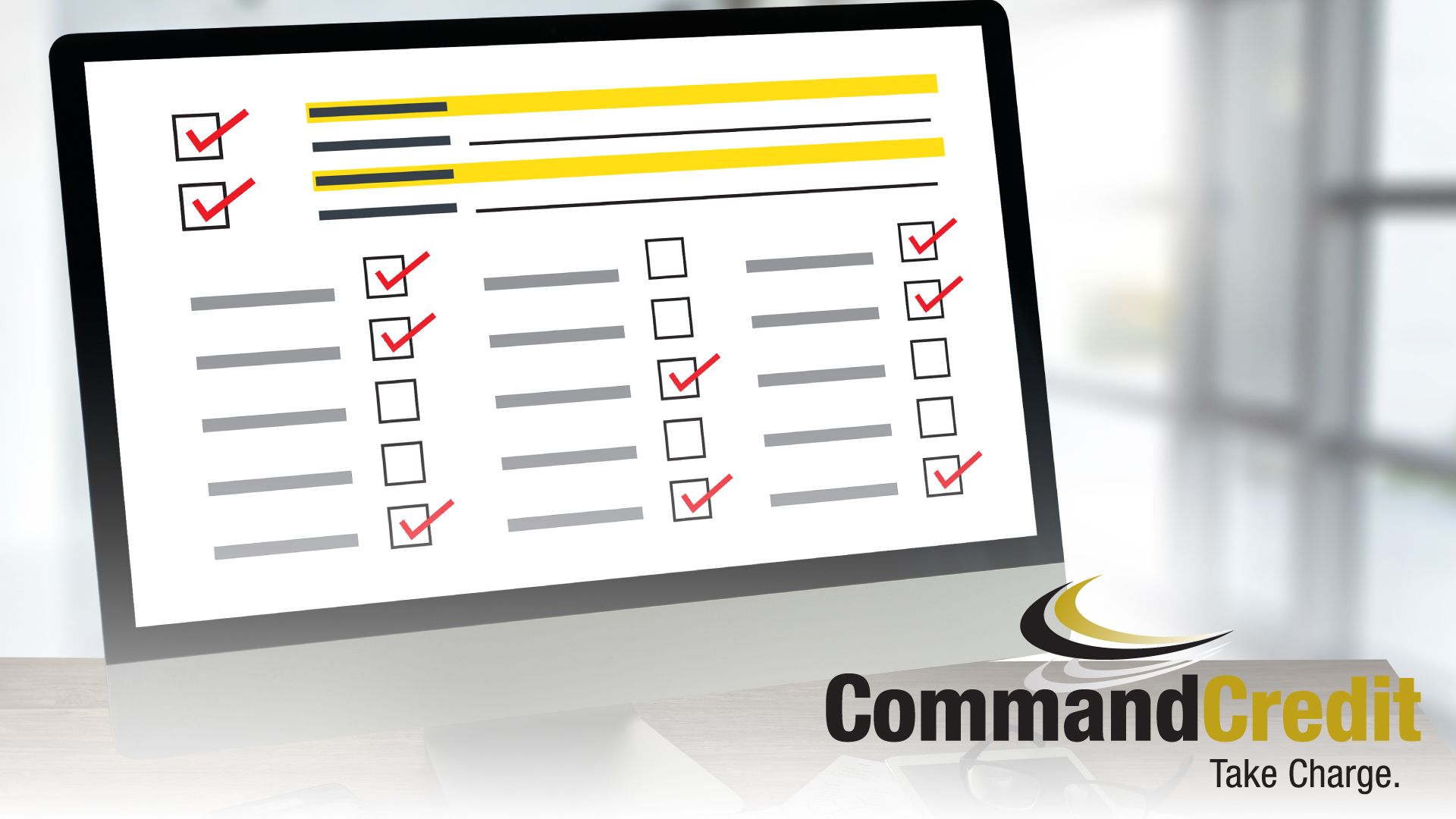 A laptop with a checklist on the screen.